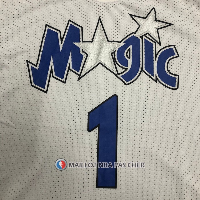 Maillot Manche Courte Orlando Magic Tracy McGrady NO 1 Blanc